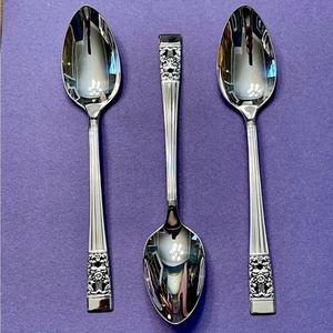 Oneida Coronation Dessert/Oval Soup Spoon Community 1936 Silverplate SET‎ OF 3